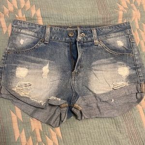 Guess slightly distressed denim shorts size 28